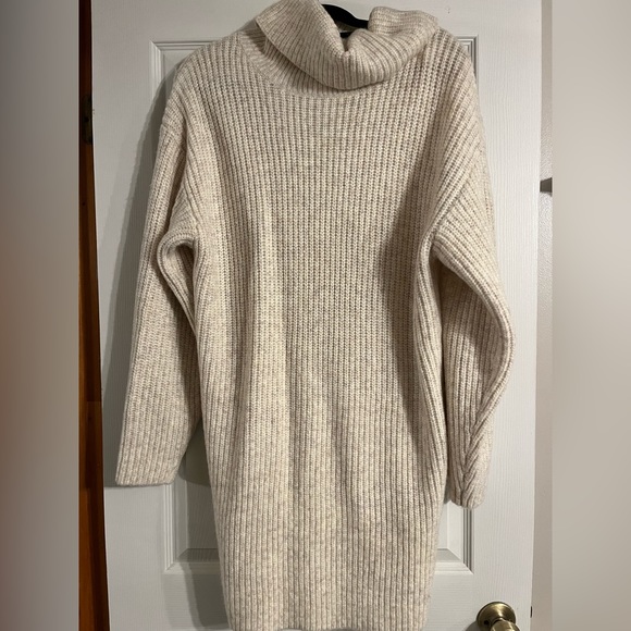 Express Women’s Cream Sweater Dress - Picture 1 of 3